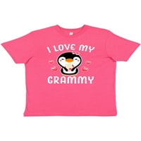 Inktastic обичам моята „Грами“ със сладка тениска на пингвин и сърца