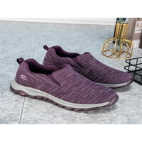 Colisha Unise Flats Comfort Theakers Неплъзгащи се обувки за ходене на открито дишащо ежедневно приплъзване на обувки върху лилаво, жени 7