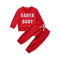 Rovga Boy Outfit Toddler Kids Baby Girl Sports Небрежно суичър на екипажа пуловер с дълъг ръкав панталони тоалети