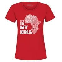 Shop4ever жени, това е в моята ДНК африканска гордост графична тениска средно червено
