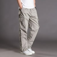 Cllios Мъжки товарни панталони плюс размер работни панталони на открито туристически панталони удобни джогинг товарни панталони много джобове