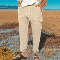 Jyeity epic го търси за мъжки памучни панталони с еластична талия Drawcord Daily ежедневни спортни панталони Панталони Зимни панталони за мъже Каки размер 18