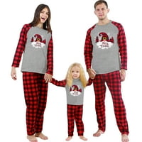 Чиста памучна фамилна коледна пижама съвпадащи комплекти Дядо Коледа, съвпадаща PJS за възрастни деца празник вкъщи Xmas Семейно спално облекло