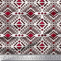 Soimoi сатен копринен плат Етнически югозападен отпечатан двор с широк двор