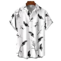 Кокосово дърво риза за мъже Лято късо ръкав мъжки дрехи Моден копче за ревера Топ Плажен празник Мъжки риза Хараджуку блуза
