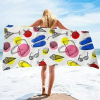 Yohome Beach Towel Бързо супер супер абсорбиращи леки кърпи за одеяло от печат на маска