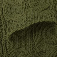 Жилетки на клирънс женски твърд цвят жилетка от пуловер с пуловер джобни рекреационни върхове с дълъг ръкав