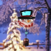 Мини топка струна светлини Коледа висящи декорации Карикатура Санта снежен човек вятър звънци за коледно парти подарък топка разбъркани пръчки