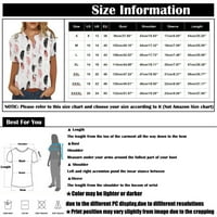 Дамски оглавява женското непринудено модно памучно бельо отпечатана риза с късо ръкав на жените xxlyellow