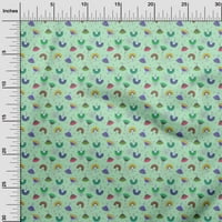 OneOone Cotton Cambric Mint Green Fabric Kids Safari Print Quilting Consusties Print Sheing Fabric до двора
