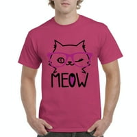 - Мъжки тениска с къс ръкав, до мъже с размер 5xl - Meow Cute Cat Kitty