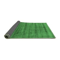 Ahgly Company Indoor Rectangle Solid Emerald Green Modern Area Rugs, 5 '8'