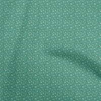 Oneoone памучна фланелка Зелена тъкан Флорално DIY Облекло Квилинг плат за печат от плат от двор широк