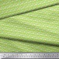 Soimoi Rayon Fabric Artistic Feather Print Craft Fabric край двора