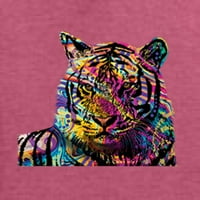 Дива боби цветна дъга сибирски тигър любител на животни Университет Графична суичър, реколта Хедър Червено, голям