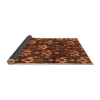 Ahgly Company Indoor Square Abstract Brown Modern Area Rugs, 3 'квадрат