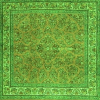 Ahgly Company Indoor Rectangle Persian Green Traditional Area Rugs, 8 '12'