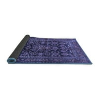 Ahgly Company Indoor Rectangle Persian Blue Traditional Area Rugs, 5 '7'