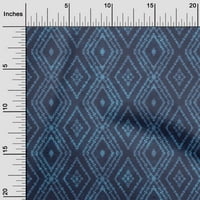 OneOone Cotton Poplin Средно синя тъкан Batik Craft Projects Decor Fabric Отпечатано от двора широк