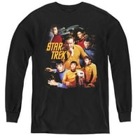 Star Trek - на контролите - младежки риза с дълъг ръкав - малки
