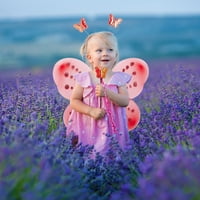 Хелоуин пеперуди Фери крила с пръчици и ленти за глава за деца деца Хелоуин Костюм рокля за парти услуга