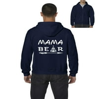 Arti - Мъжки суичър с пълен цип пуловер, до мъже с размер 5xl - мама мечка