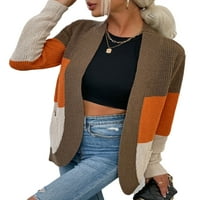 Beiwei Cardigan пуловер за жени с дълъг ръкав палто отворен фронт quwear kint knit loos