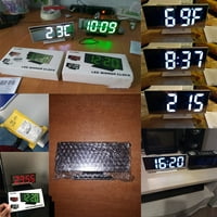 TURECLOS Цифрови алармен часовник LED огледален часовник многофункционален дисплей нощ LCD Light Table Desktop 12 24-часова система