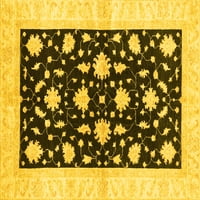Ahgly Company вътрешен правоъгълник ориенталски жълти килими за модерна зона, 8 '10'