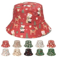 Шапка нов Дядо Коледа малък елен снежен човек отпечатан пот шапка Рибар шапка за мъже и жени