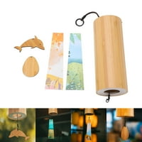 Бамбукови вятърни камбани, естествена звукова медитация Windchime Водоустойчиво леко тегло Уникално за градина