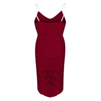 Sundresses за жени, подготвящи в стил v-образно деколте без ръкави, флорални бизнес рокли l червено