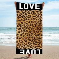 Microfiber Beach кърпа Леопардов шаблон за баня кърпа пясък доказателство плажно одеяло за пътуване с многофункционална кърпа
