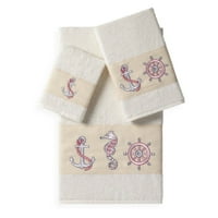 Linum Home Textiles Easton Turkish памучен украсен комплект за кърпа за баня
