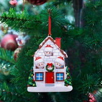 Коледно семейство Направи си ръкописни поздрави снежни маски Маски Къща висулка Коледно дърво декорации