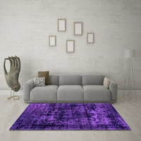 Ahgly Company Indoor Square Persian Purple Bohemian Area Rugs, 7 'квадрат