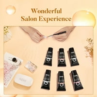 Gel Polish Poly Gel Nail Kit, Clear Builder Jelly Gel Pink Poly Nail Extensionsencement Trial Kit за стартер за изкуство за нокти