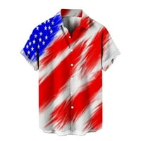 Ризи за мъже върхове на независимостта на флаг 3D отпечатана жилетка на жилетка с късо ръкав