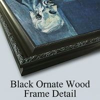 Henryk Kunzek Black Ornate Wood Framed Double Matted Museum Art Print, озаглавен: напред 'излиза в двоен обем
