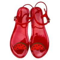 Leey-World Women Shoes дамски сандали плоски обувки за жени Лято бохемски мъниста T-лента Еластична каишка за каишка на гладиатор сандал