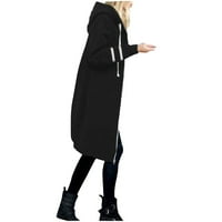 Дамско дълго зимно яке небрежно редовно женско палто с дълъг ръкав