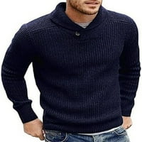 Мъже оребрени пуловери тънък прилягане зимен пуловер плетен топла есенна туника върхове бял xl