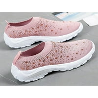 Gomelly дамски ежедневни обувки комфортно маратонки се приплъзвайте върху апартаменти леки ходещи обувки Женски чорап маратонка розово 8