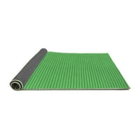 Ahgly Company Indoor Rectangle Solid Emerald Green Modern Area Rugs, 7 '10'