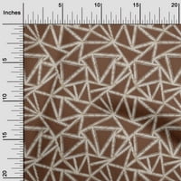 OneOone Viscose Jersey Brown Fabric Geometric Diy Облекло Квилинг Материя от печат на тъкан от двор широк