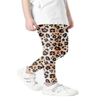 Wrcnote малко дете леопардов печат кльощав дълъг панталон удобно игрално облекло камуфлажни дъна с висока талия панталони цветни вратовръзки -dyee