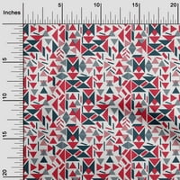 OneOone Cotton Poplin Fabric Fabric Rectangle & Triangle Geometric Printed Fabric Wide