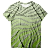 Жени лято ежедневно кръгла шия с къс ръкав топ цветен градиент текстура тениска тениска линг ръкав риза дълги упражнения ризи жени