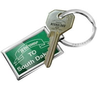 Зелен знак Keychain Добре дошли в Южна Дакота