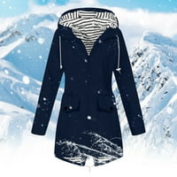 Levmjia Clearance палто есента зима плюс размер мода винтидж твърд руно с качулка с цип дълъг ръкав дебел връх на палтото